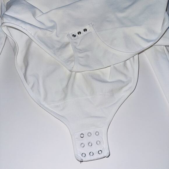 Shapermint Essentials Womens Scoop Neck Long Sleeve Bodysuit 3XL Snap Closure - Picture 4 of 7